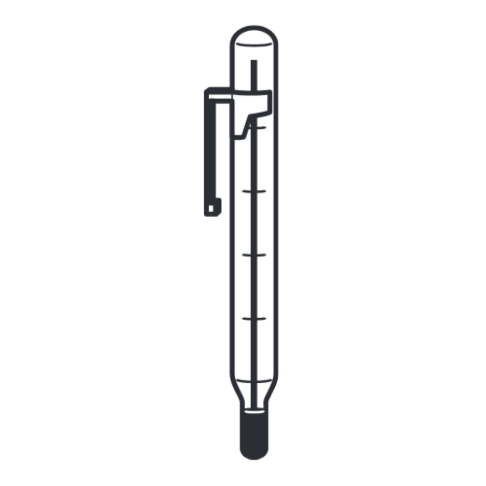 Dichtebestimmung Thermometer mit Kalibrier-Zertifikat