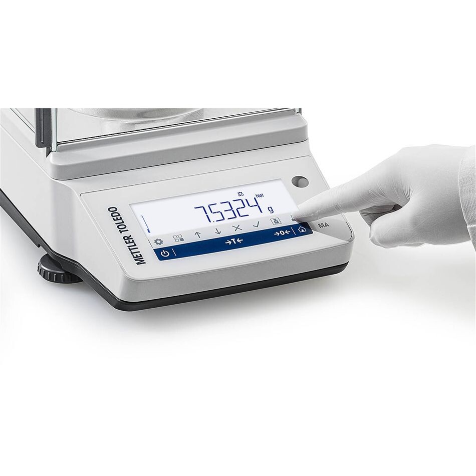 METTLER-TOLEDO Analysenwaage MA55/M Geeichte Ausführung Wägebereich 52 g Ablesbarkeit (d) 0,01 mg Eichschritt (e) 1 mg