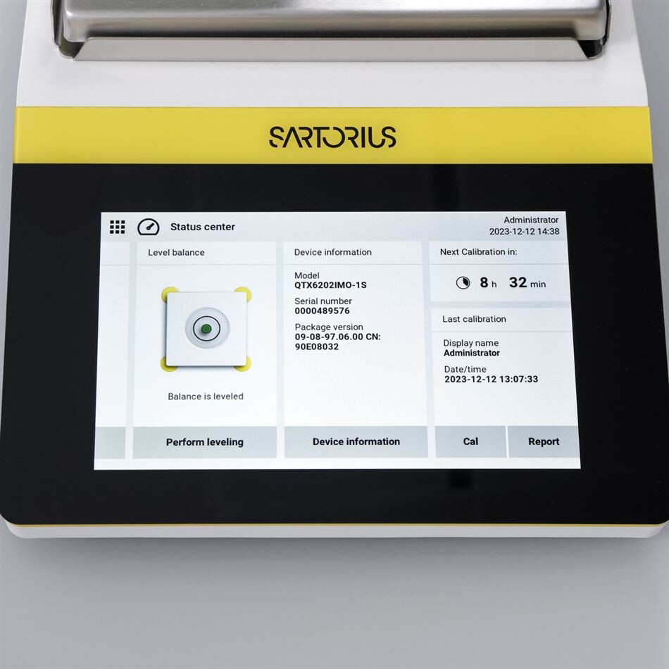 SARTORIUS Quintix® Pro QTX6201IMO-1CEU Präzisionswaage - Geeichte Ausführung Wägebereich 6200 g Ablesbarkeit (d) 100 mg Eichschritt (e) 1000 mg