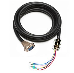 Kabel YCC02-D09M6 mit Verschraubung und 9 pol. D-SUB Stecker